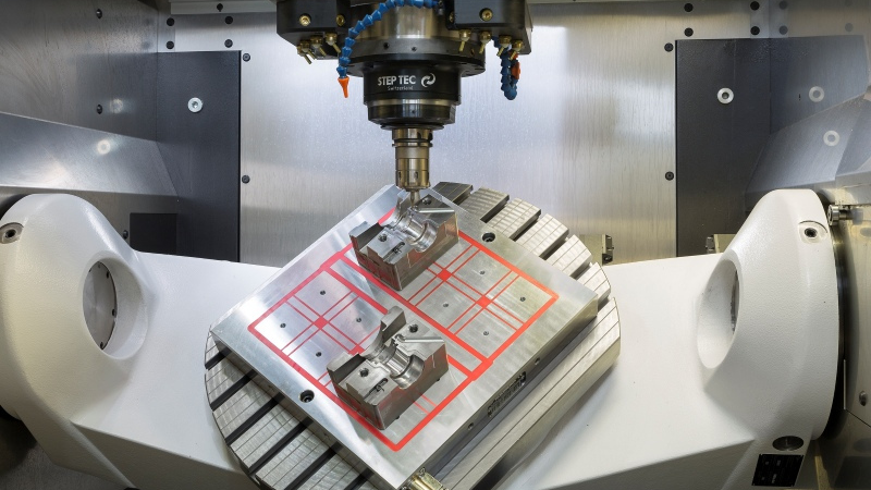 Máquina cnc de 5 eixos com molde